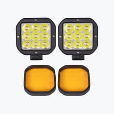 HJG 9 LED Fog Light with Yellow Cap Premium