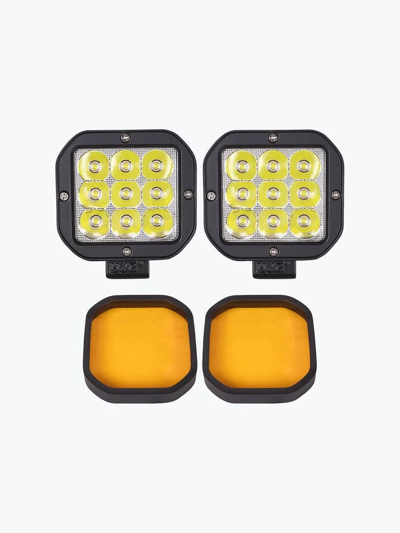 HJG 9 LED Fog Light with Yellow Cap Premium